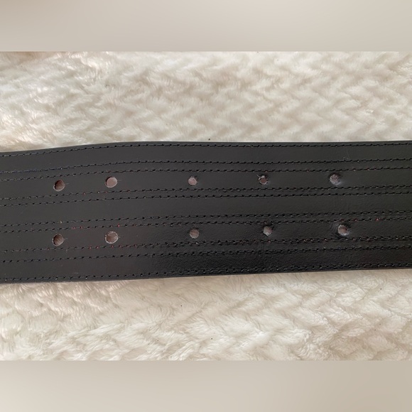 ESCADA - Vintage - Adjustable (XS to L) Red Blue Yellow Striped Belt - Picture 14 of 14